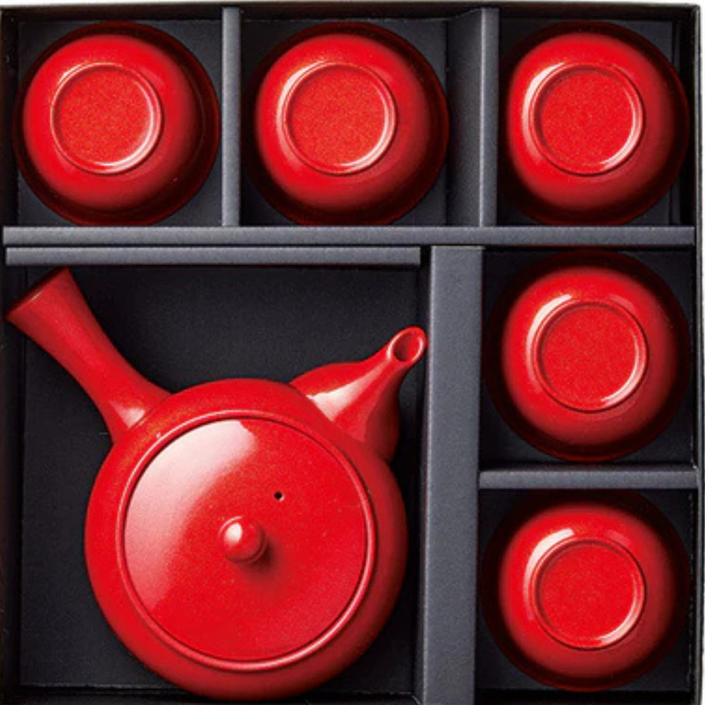 Urushi Porcelain Teapot & Teacup Set
