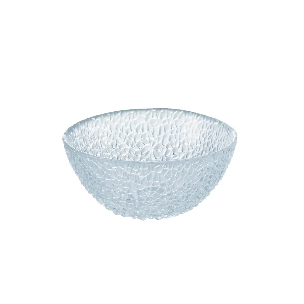 Glamour Clear Jewel-Inspired Glass Bowl