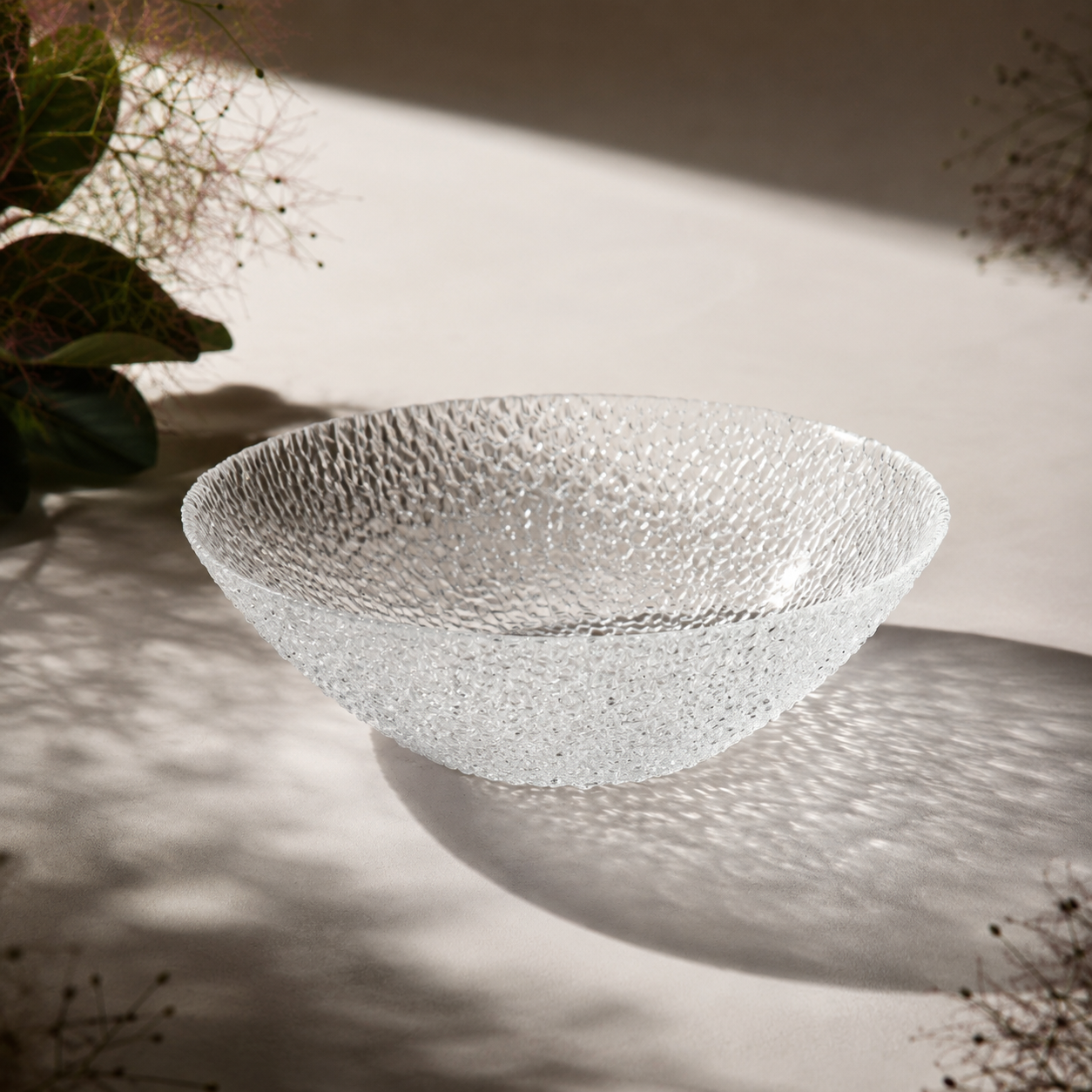 Glamour Clear Jewel-Inspired Glass Bowl