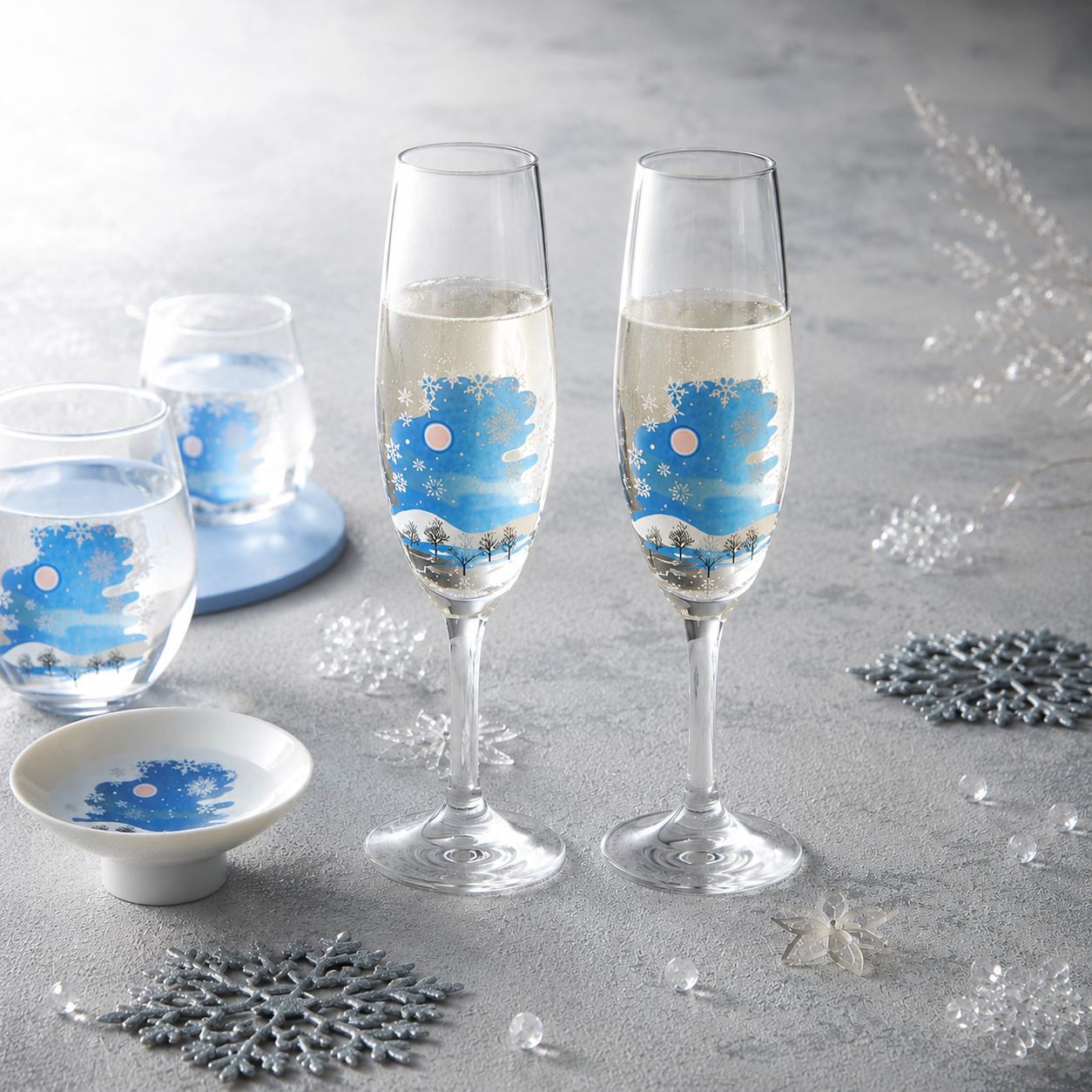 Yukigesyou Color changing Champagne glasses