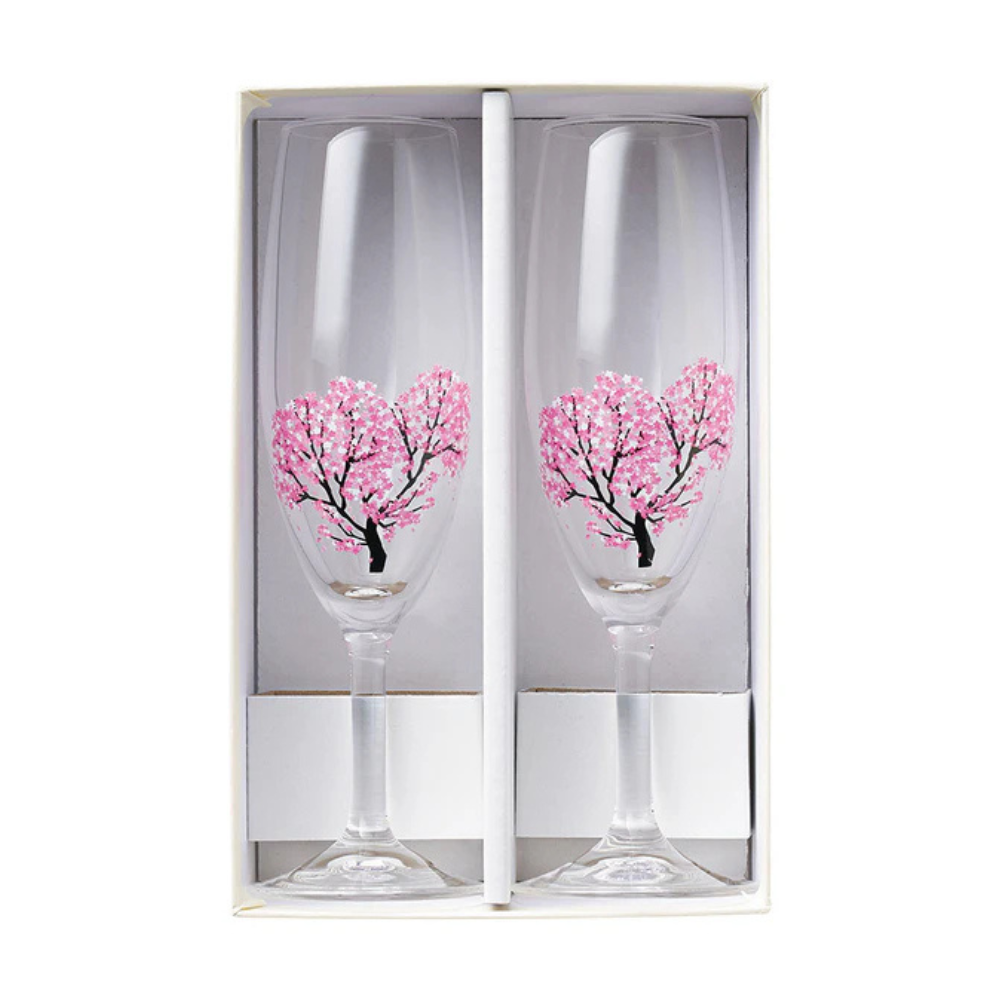 Sakura Color changing Champagne Glasses
