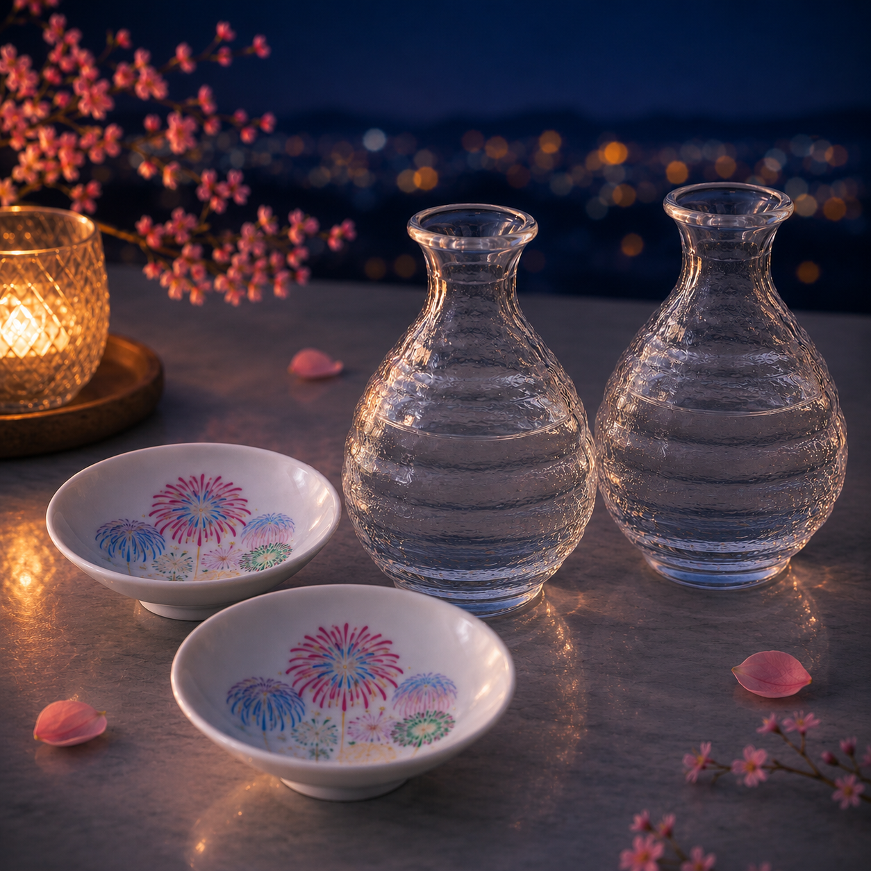 Hanabi Color changing Sake cups