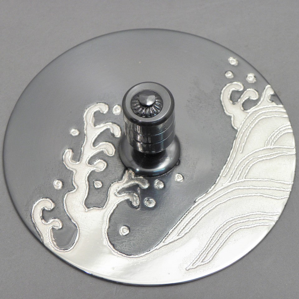 Hato Black Silver Hexagonal Tetsubin with Black Dragon Handle