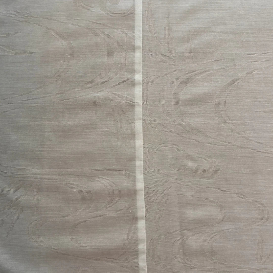 KIMONO Robe | HAGOROMO Sheer Long Robe (Autumn Grass & Flowing Water Pattern / White)