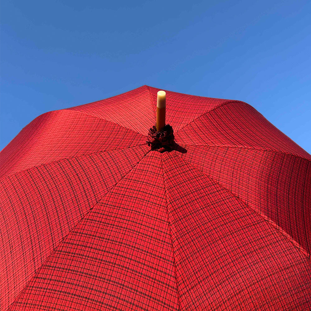 KIMONO Parasol | Handcrafted from a Kimono Fabric Bolt (Modern Pattern / Crimson)