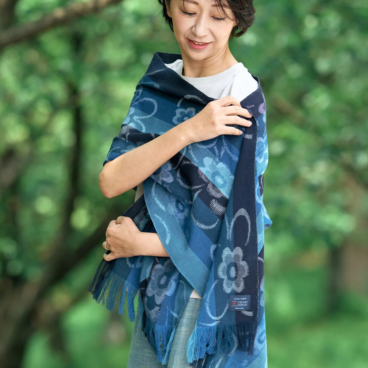 Soft Kurume Kasuri Stole